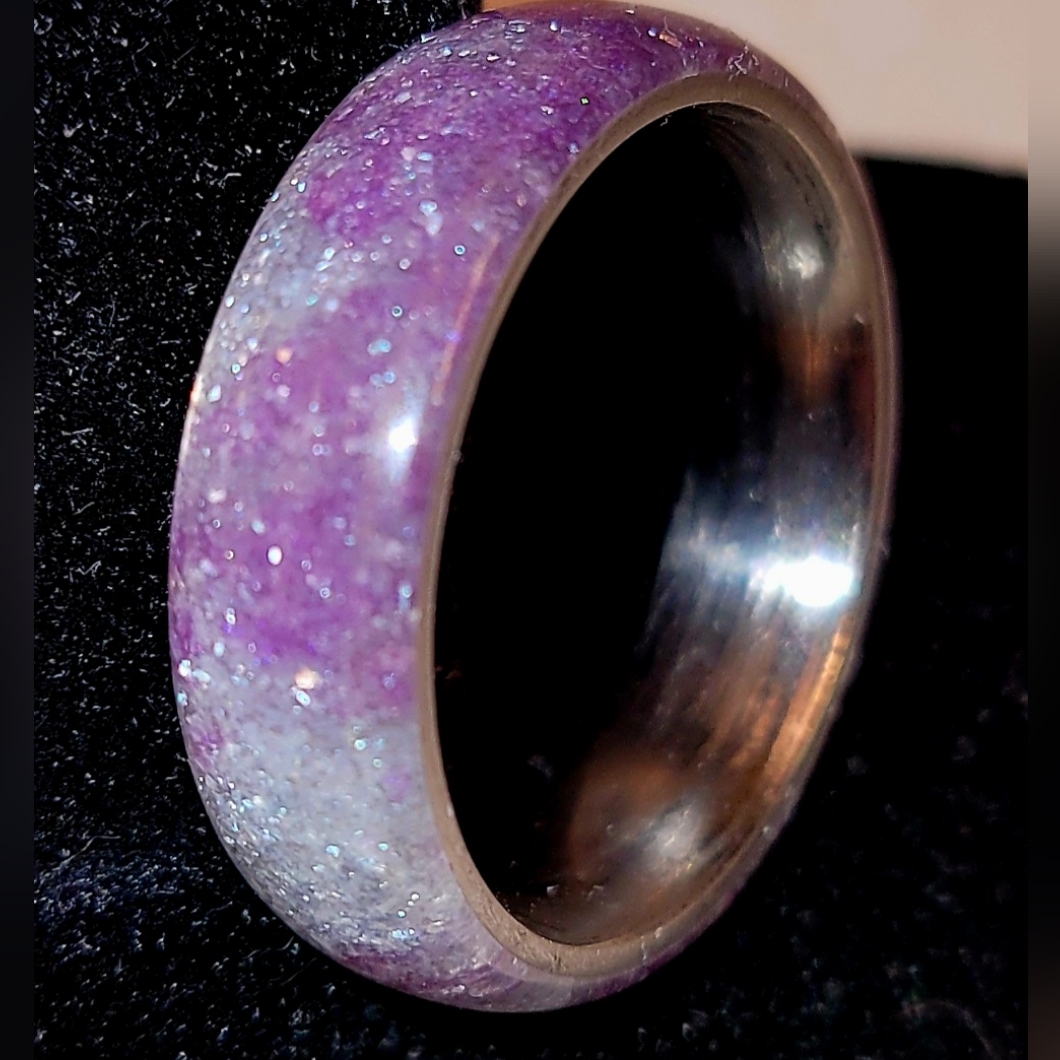 Custom Made Amethyst Epoxy Ring Custom Made Amethyst Epoxy Ring
